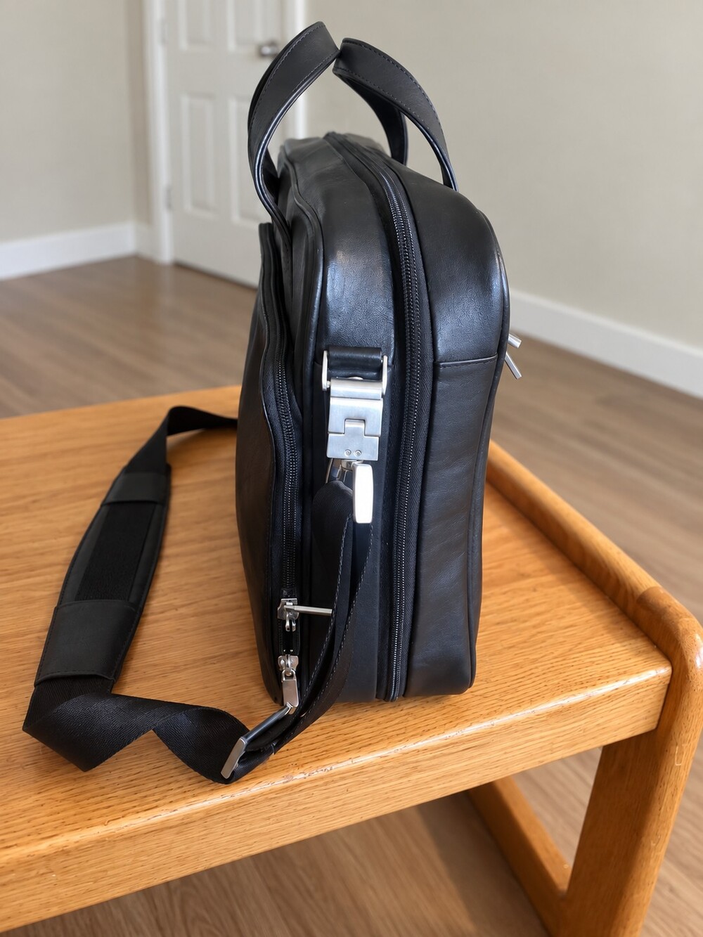 RARE•Porsche Design P'2700 Corporate Commuter Bag Black Leather Laptop/briefcase - Picture 6 of 16